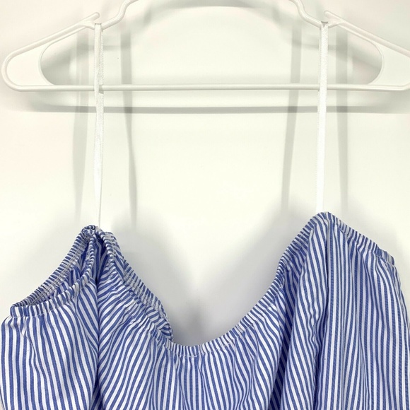 Revolve By The Way Blue Stripe Off Shoulder Top - Picture 6 of 7